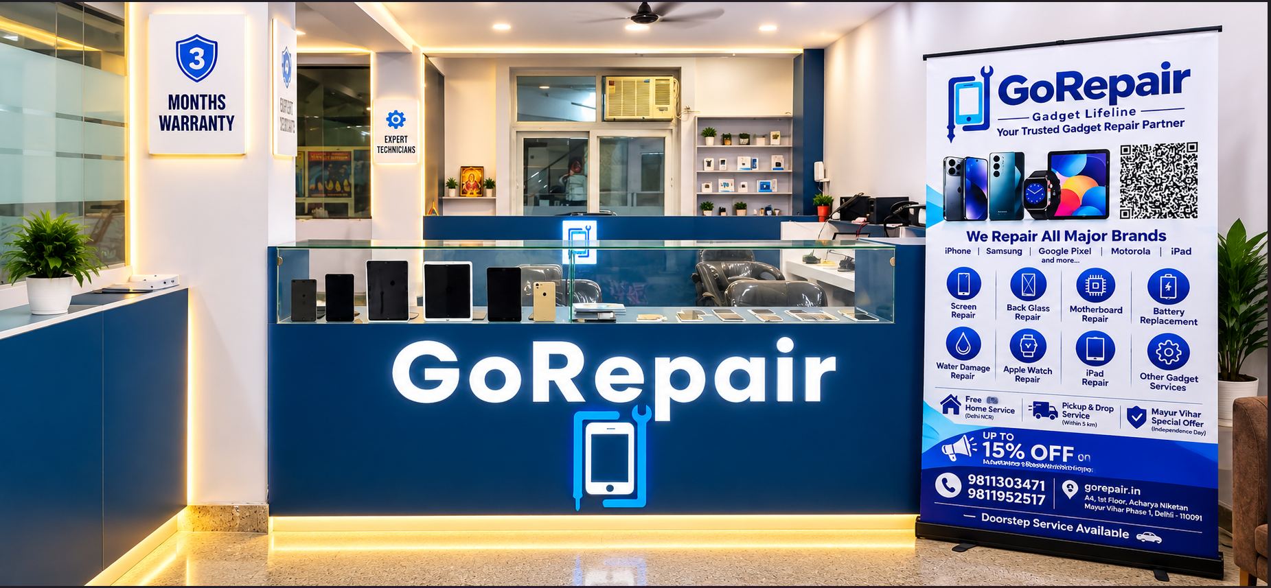 GoRepair Glass Display Counter